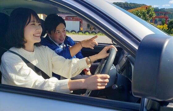 糸魚川自動車学校の教習の様子